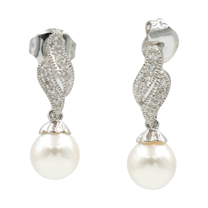 Aretes con perlas