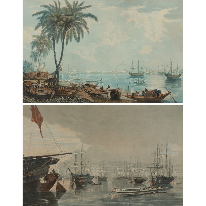 James Baillie Fraser 'Six coloured aquatint prints...'