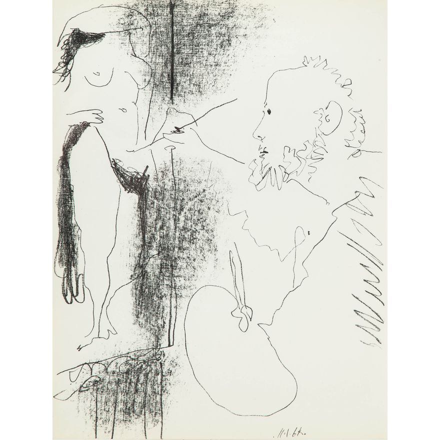 Pablo Picasso | Le Peintre et son Modele, 1964