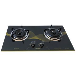 2 Burner Tempered Glass Panel Gas Stove with Auto Ignition RH 2008 |