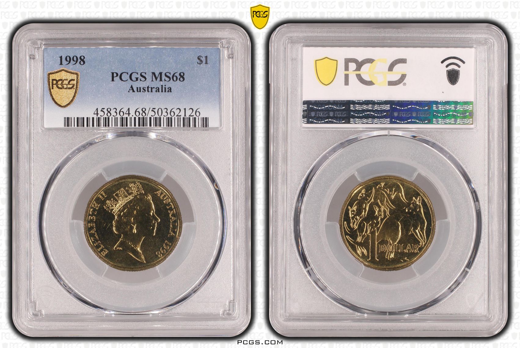 , One Dollar, 1998, PCGS MS68