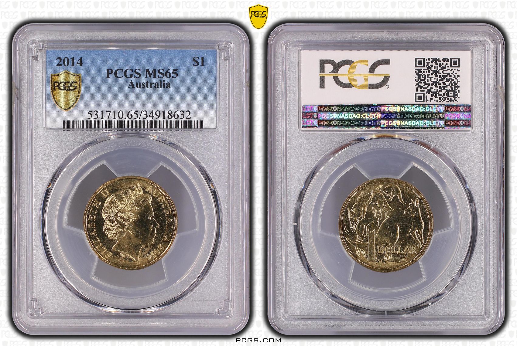 One Dollar, 2014, PCGS MS 65
