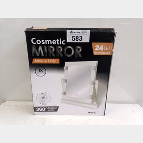 LIGHTED VANITY MAKEUP MIRROR DIMMABLE TABLETOP COSMETIC MIRROR