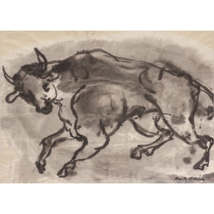Kenneth Callahan ''Bull'' Sumi Ink and Wash
