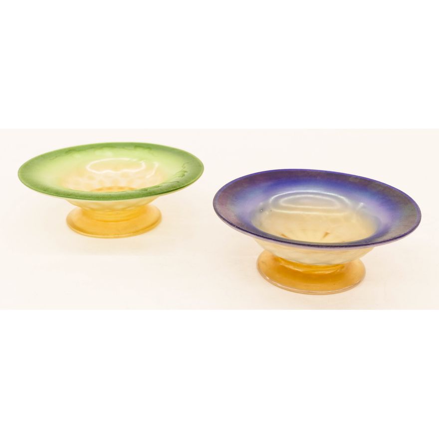 2pc L.C. Tiffany Favrile Pastel Small Bowls