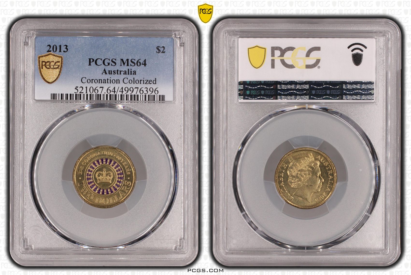 Coronation Colorized , Two Dollar, 2013, PCGS MS64