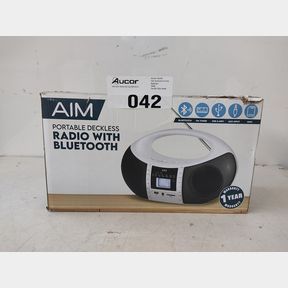 AIM PORTABLE PORTABLE DECKLESS RADIO WITH BLUETOOTH