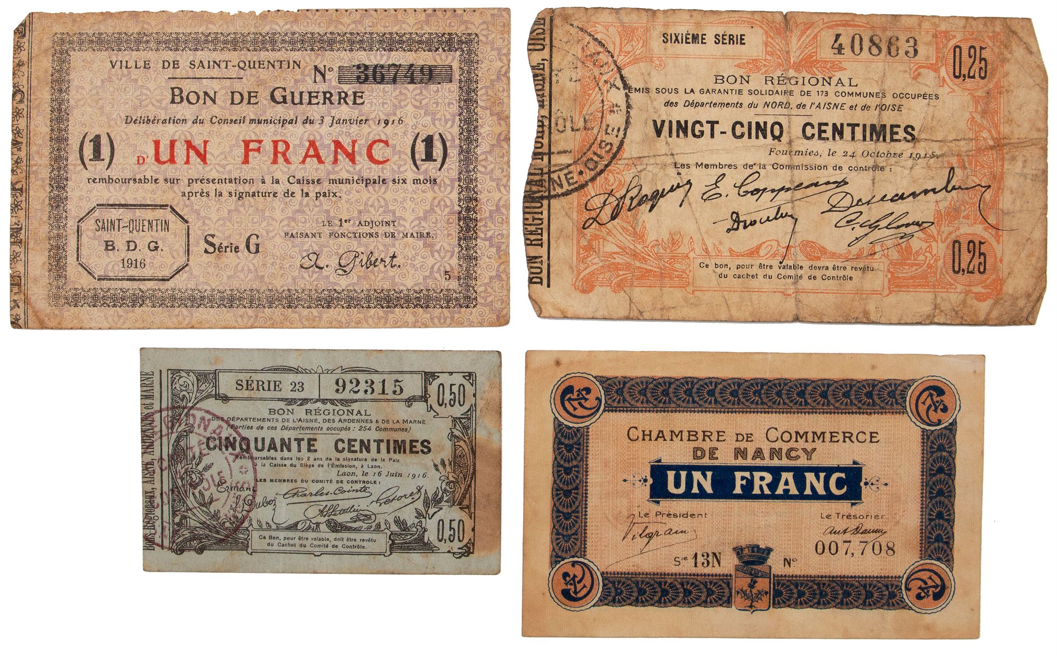 207 · France, WWI Period Travel Vouchers, 1915 - 1918,  G