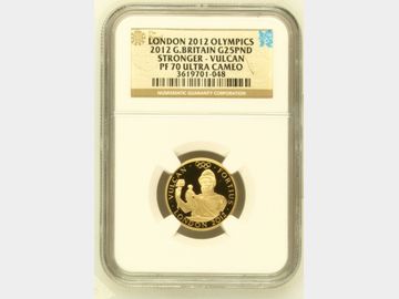 2012 PROOF OLYMPIC GAMES GOLD 25 POUND PF70 UCAM TOP POP!