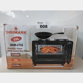 DIGIMARK 3100W 32 LITRE ELECTRIC OVEN WITH 2 SOLID HOT PLATES