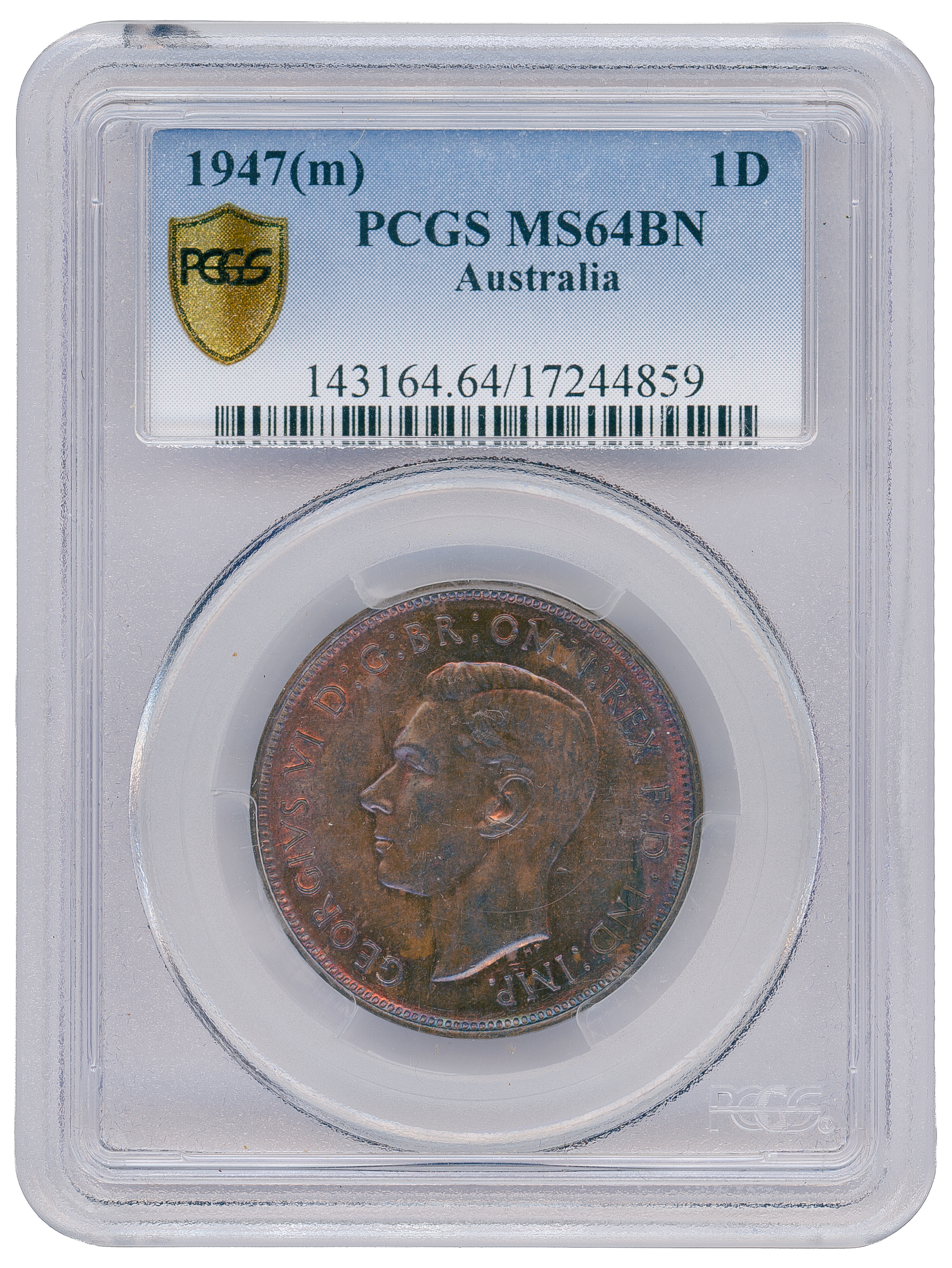 Penny, 1947(m), PCGS MS64BN