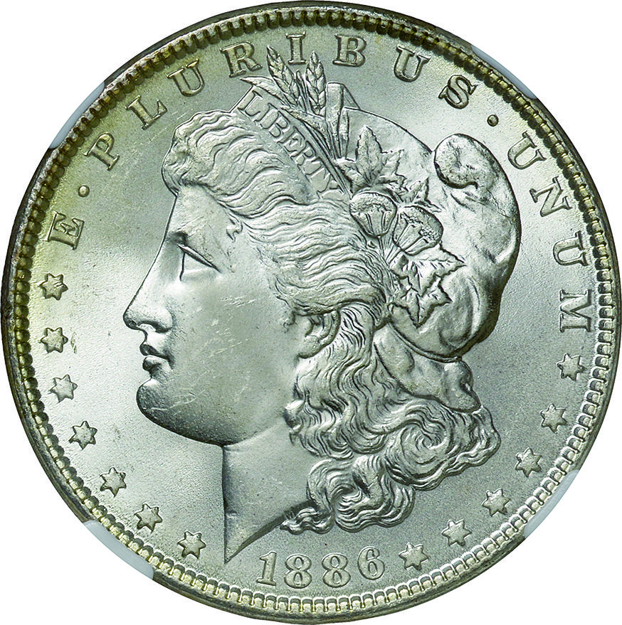 アメリカ(US), 1886, 銀(Ag), ドル Dollar, NGC MS66, 完全未使用, FDC 