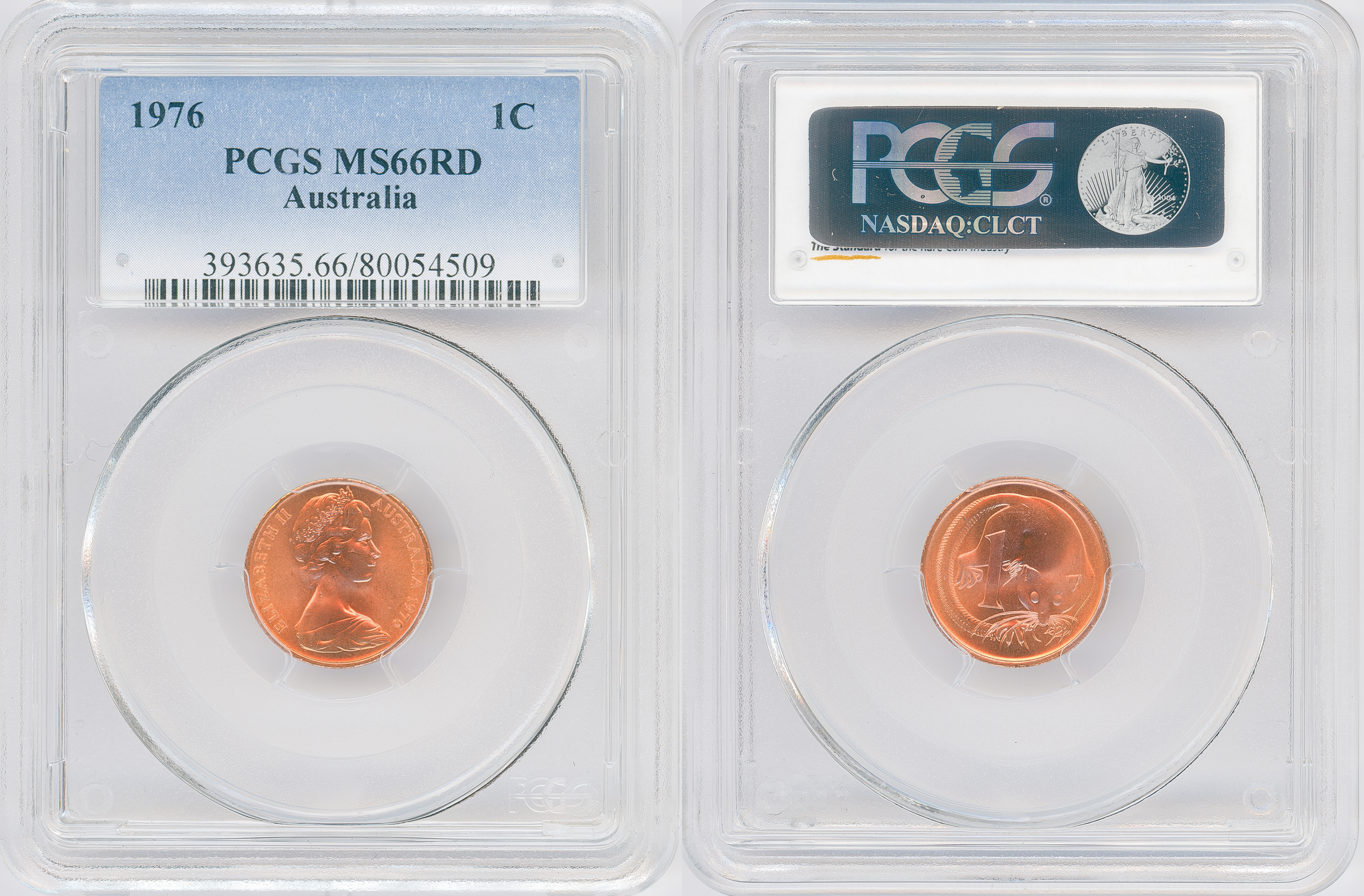 One Cent, 1976, PCGS MS66RD