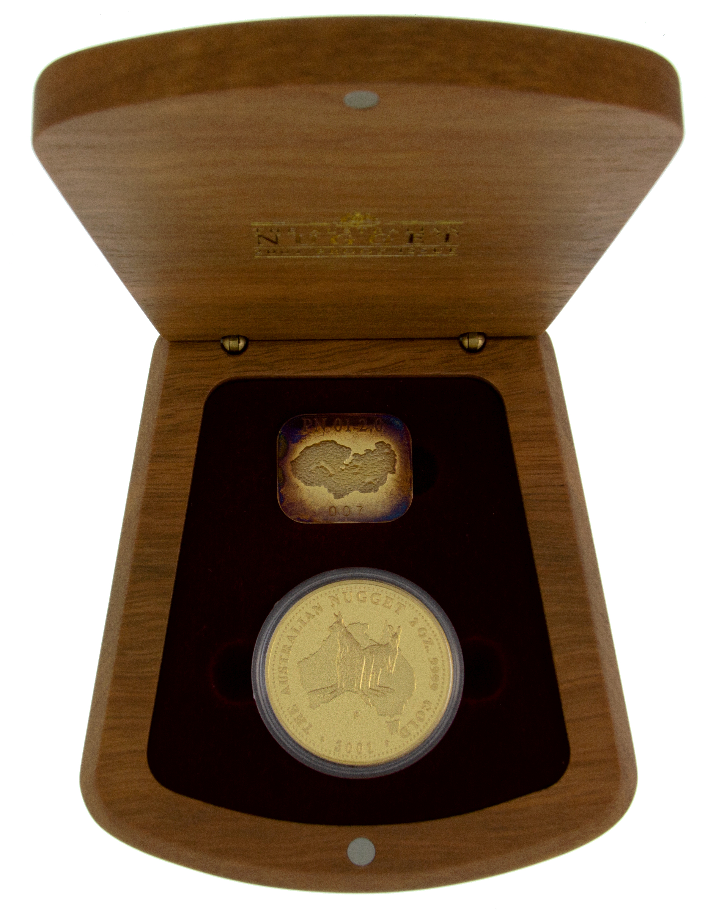 Elizabeth II, Perth Mint - 2oz Nugget Gold Proof, Two Hundred Dollars, 2001, FDC