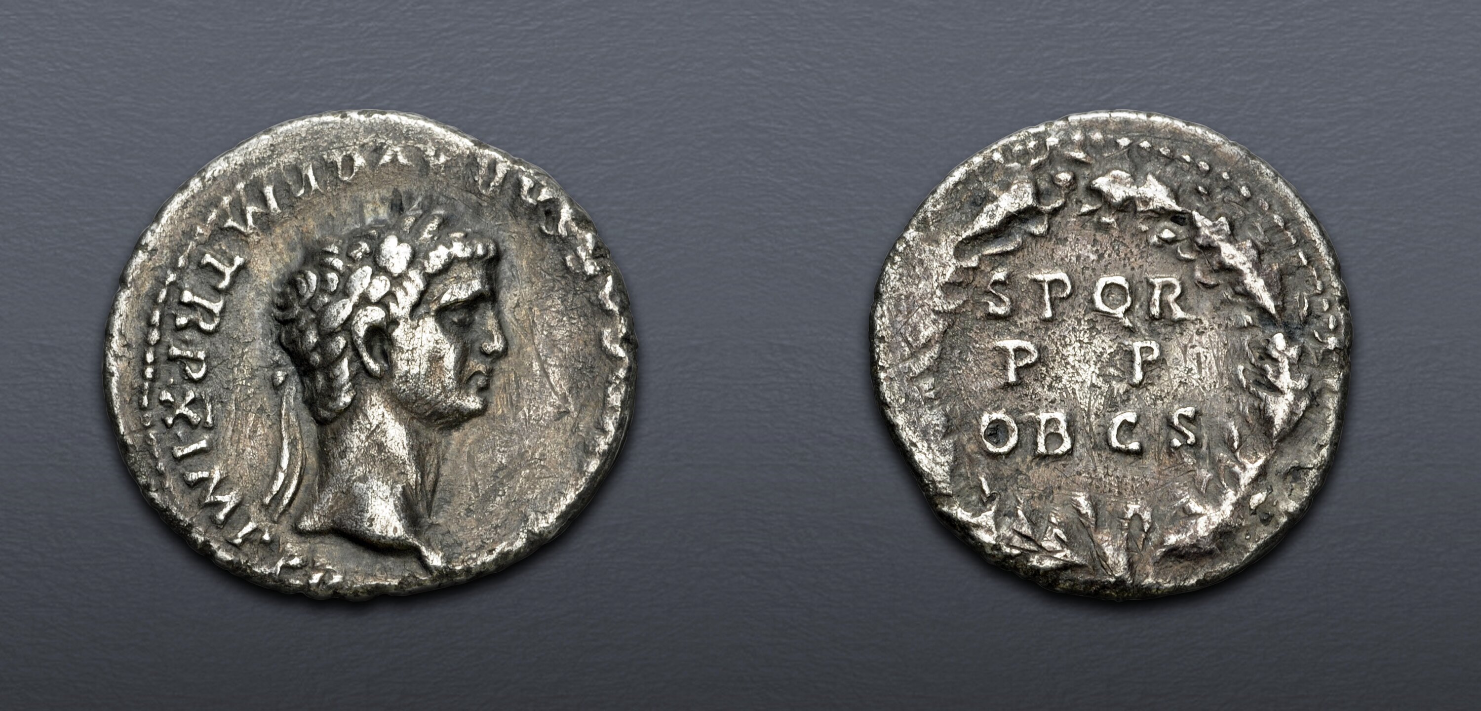 Claudius. AD 41-54. AR Denarius (18.5mm, 3.29 g, 3h). Rome mint. Struck ...