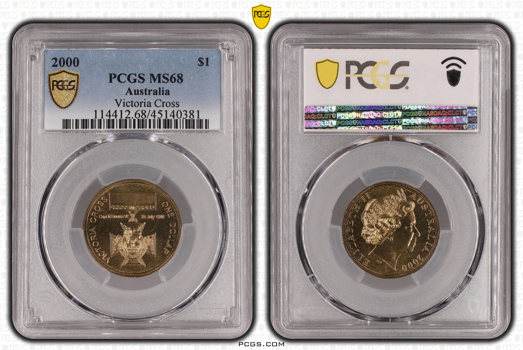 Elizabeth II, Victoria Cross, One Dollar, 2000, PCGS MS 68