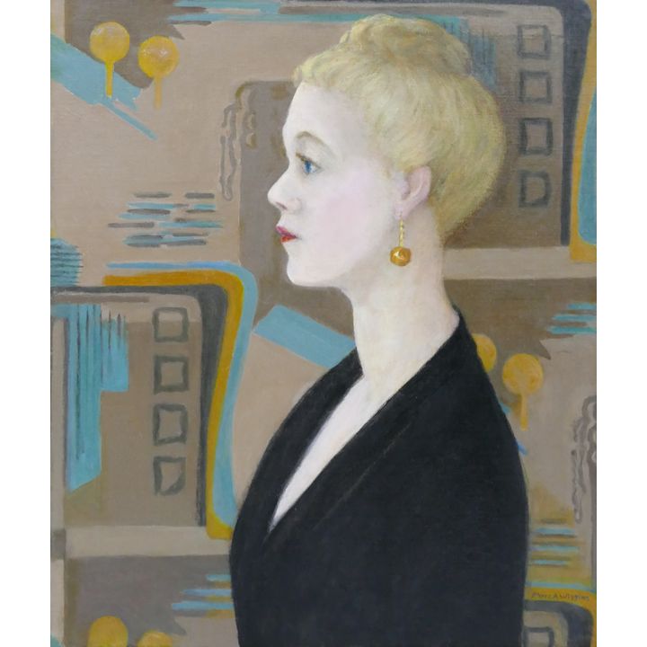 Myra Wiggins ''Miss New York'' 1930's Oil