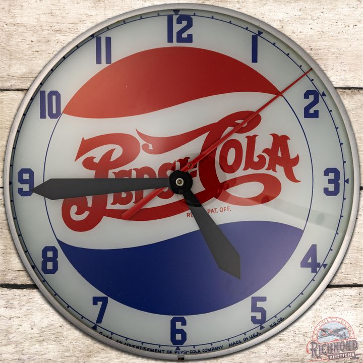 15" Pepsi Cola Double Dot Lighted Advertising Clock - 8