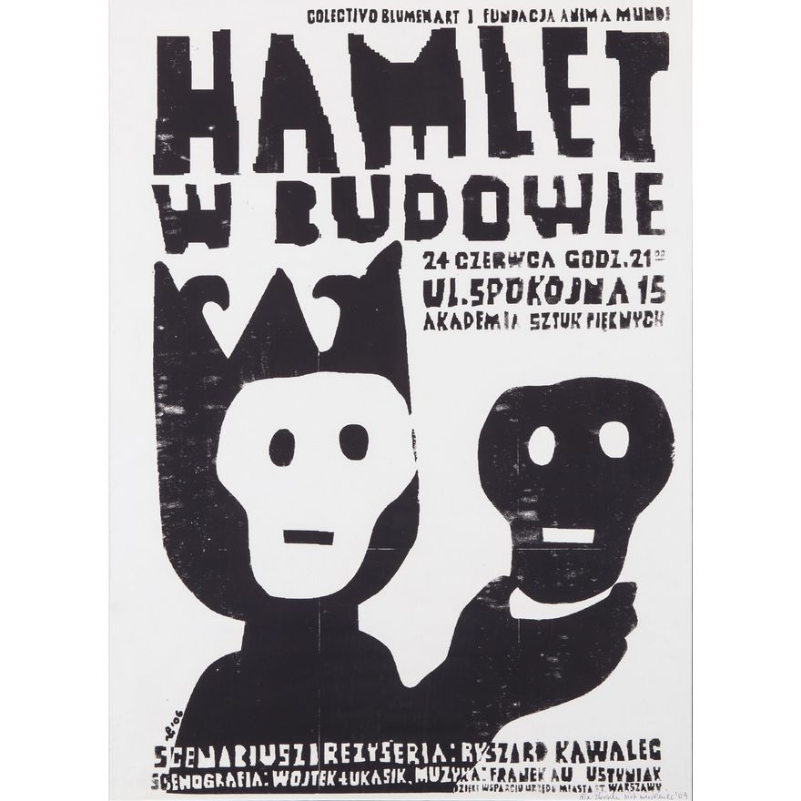 Piotr Młodożeniec | Plakat do przedstawienia Hamlet w budowie, 2009