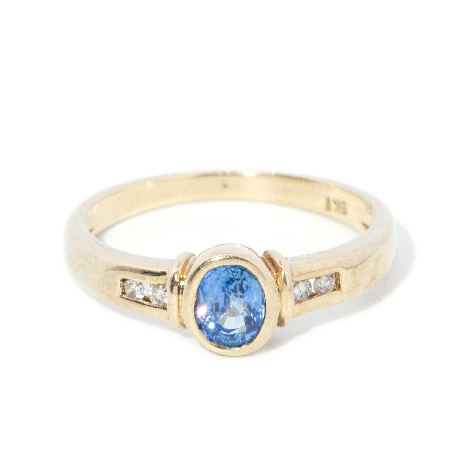 Sapphire & Diamond 9ct Gold Ring