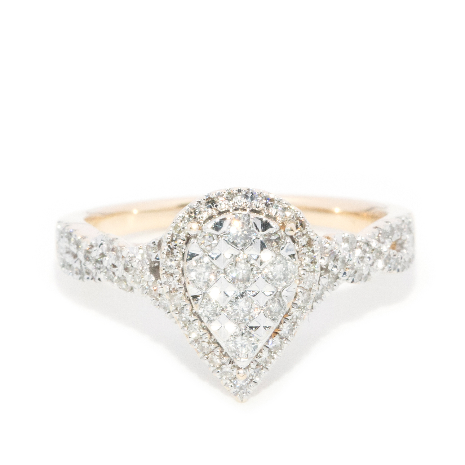 9ct Diamond Halo Ring