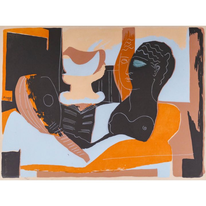 After Pablo Picasso ''Nature Morte a la Tete Antique" 1964 Screenprint