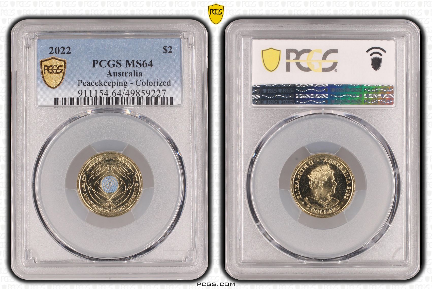 Peacekeeping - Colorized , Two Dollar, 2022, PCGS MS64
