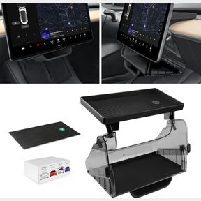 HIDEABLE TESLA UNDER SCREEN STORAGE MODEL Y/3, MAGNETIC CENTER CONSOLE ORGANIZER FOR TESLA MODEL Y ACCESSORIES 2025-2020 & MODEL 3