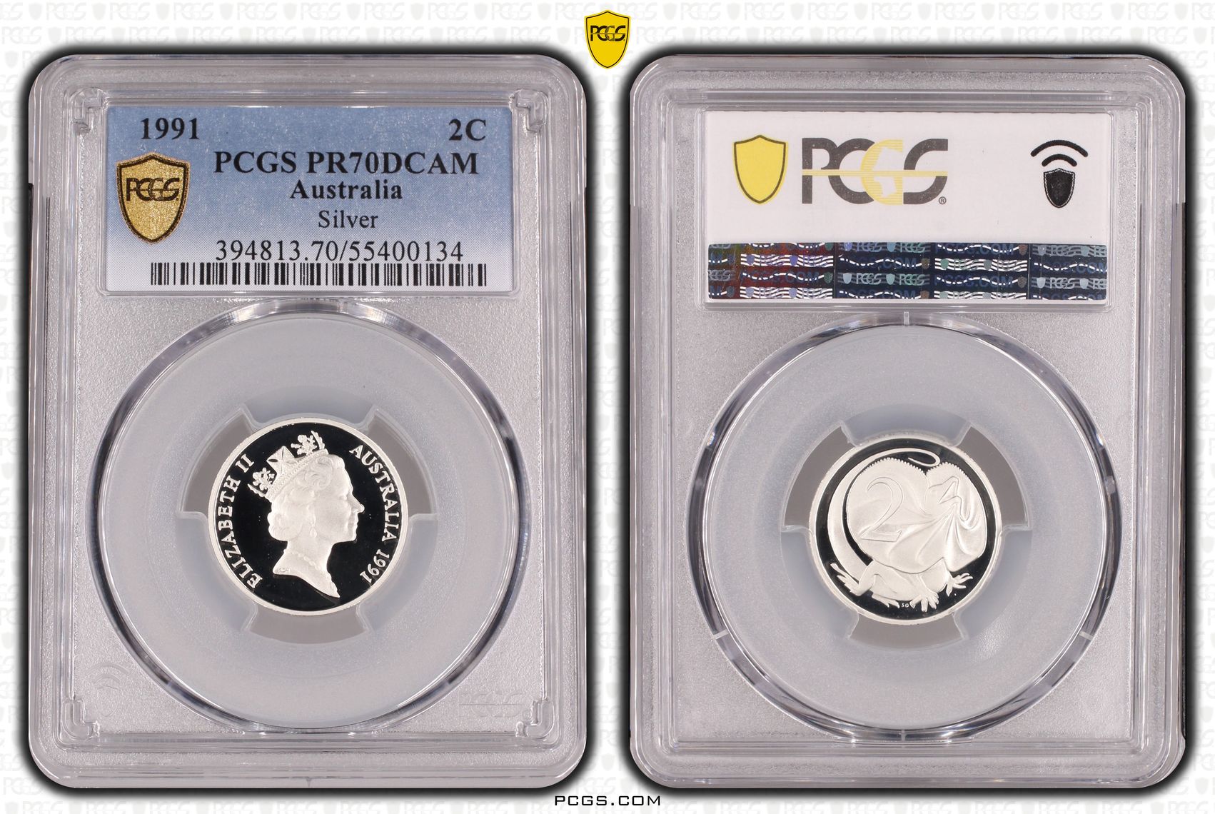 Silver, Two Cent, 1991, PCGS PR70DCAM