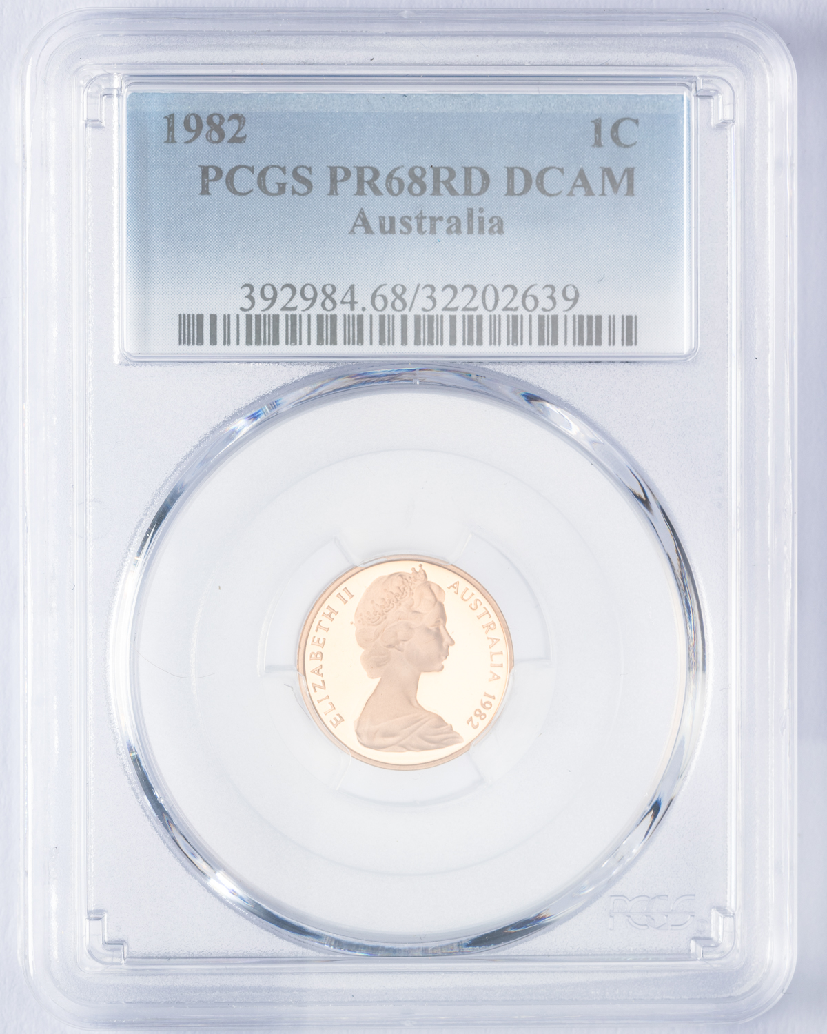 Elizabeth II, One Cent, 1982, PCGS PR68DCAM