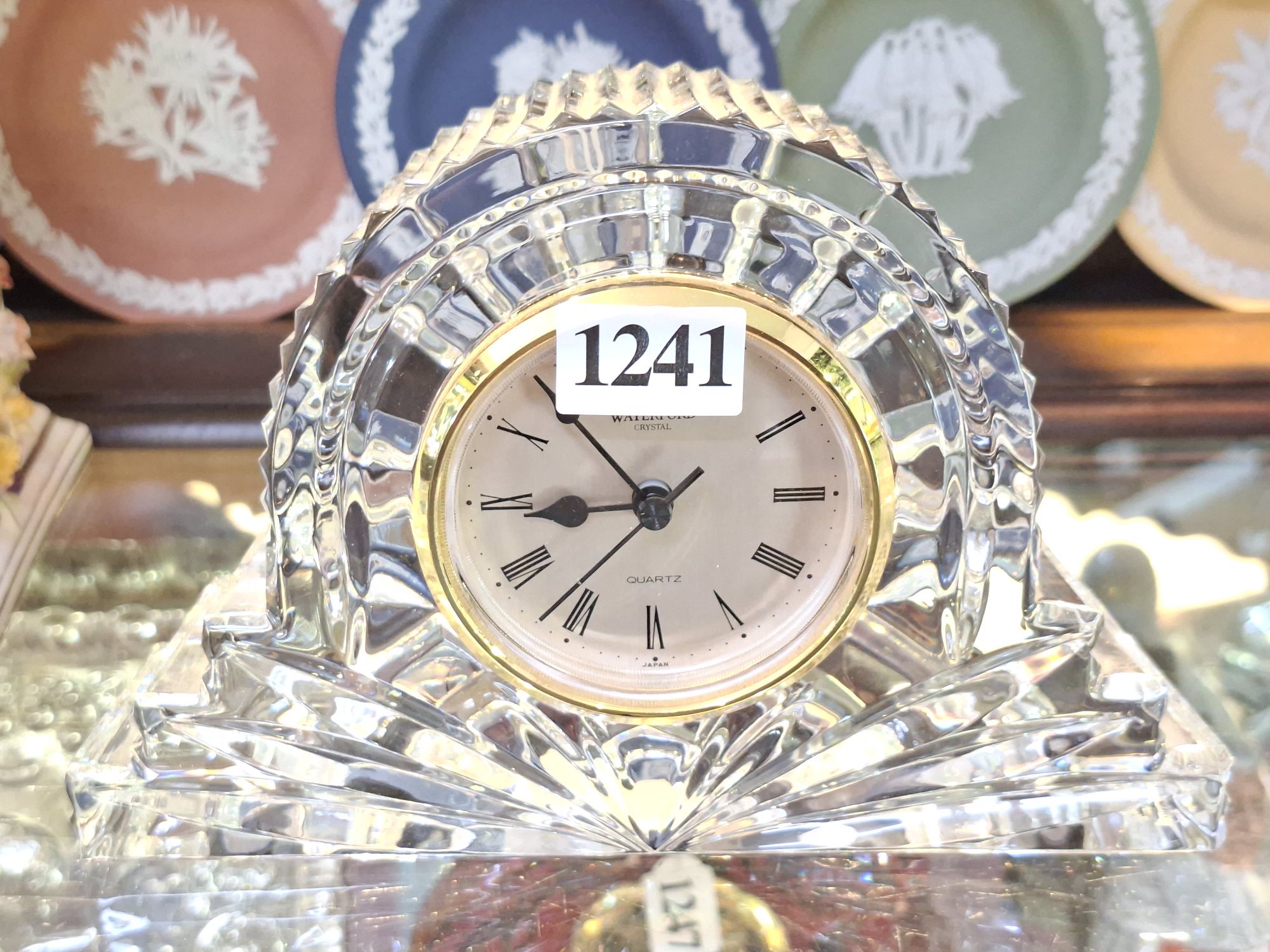 WATERFORD IRELAND CRYSTAL COTTAGE CLOCK