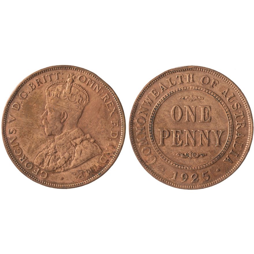 George V, Penny, 1925,  VF