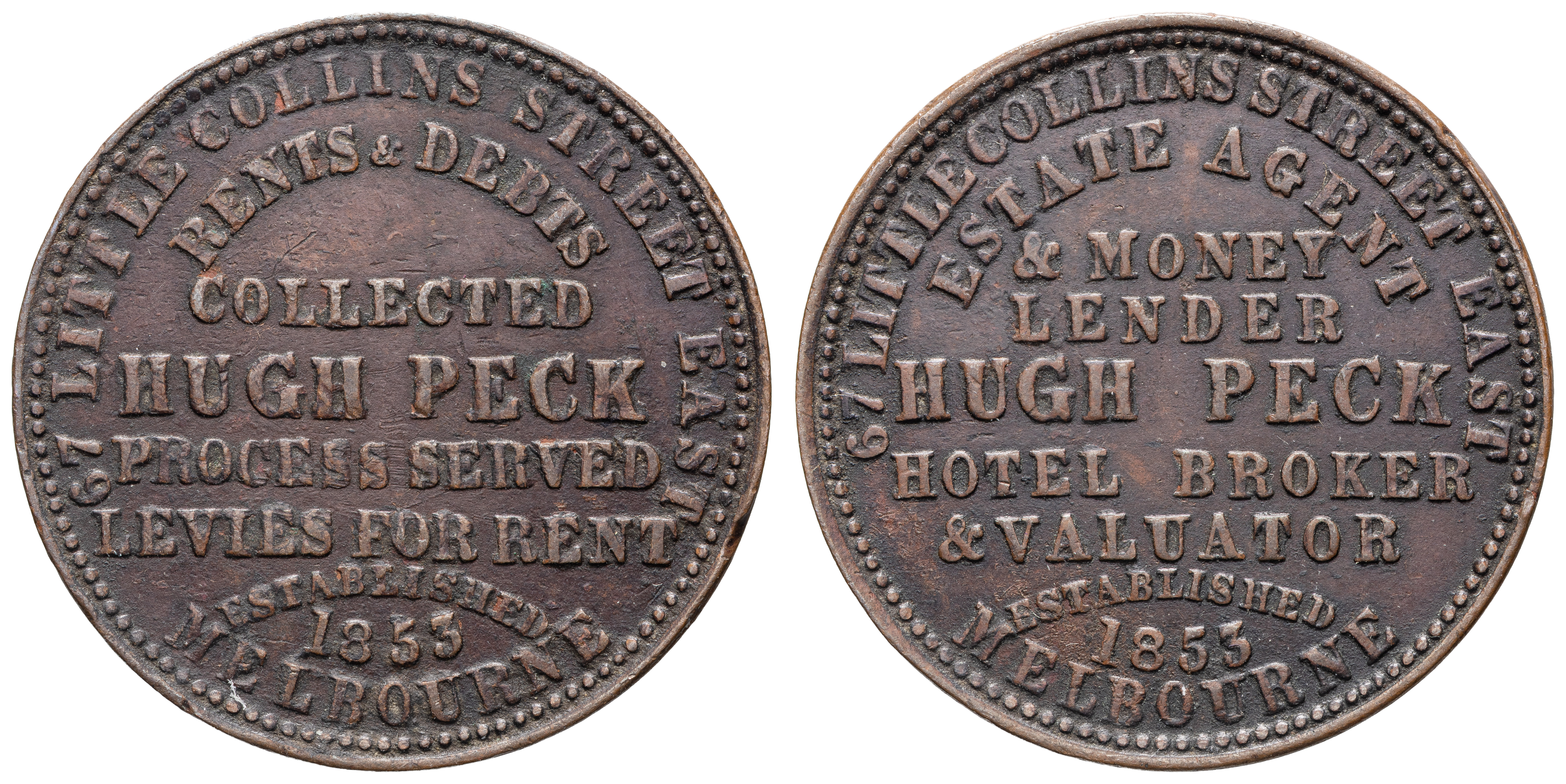 A.220 - Peck, Hugh, Melbourne, VIC, Penny, VF