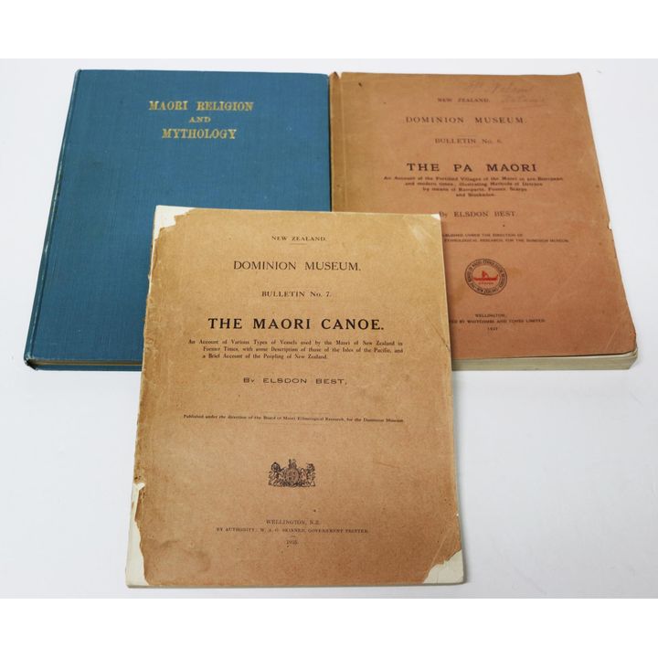BEST, ELSDON, Dominion Museum Bulletins 6, 7 & 10