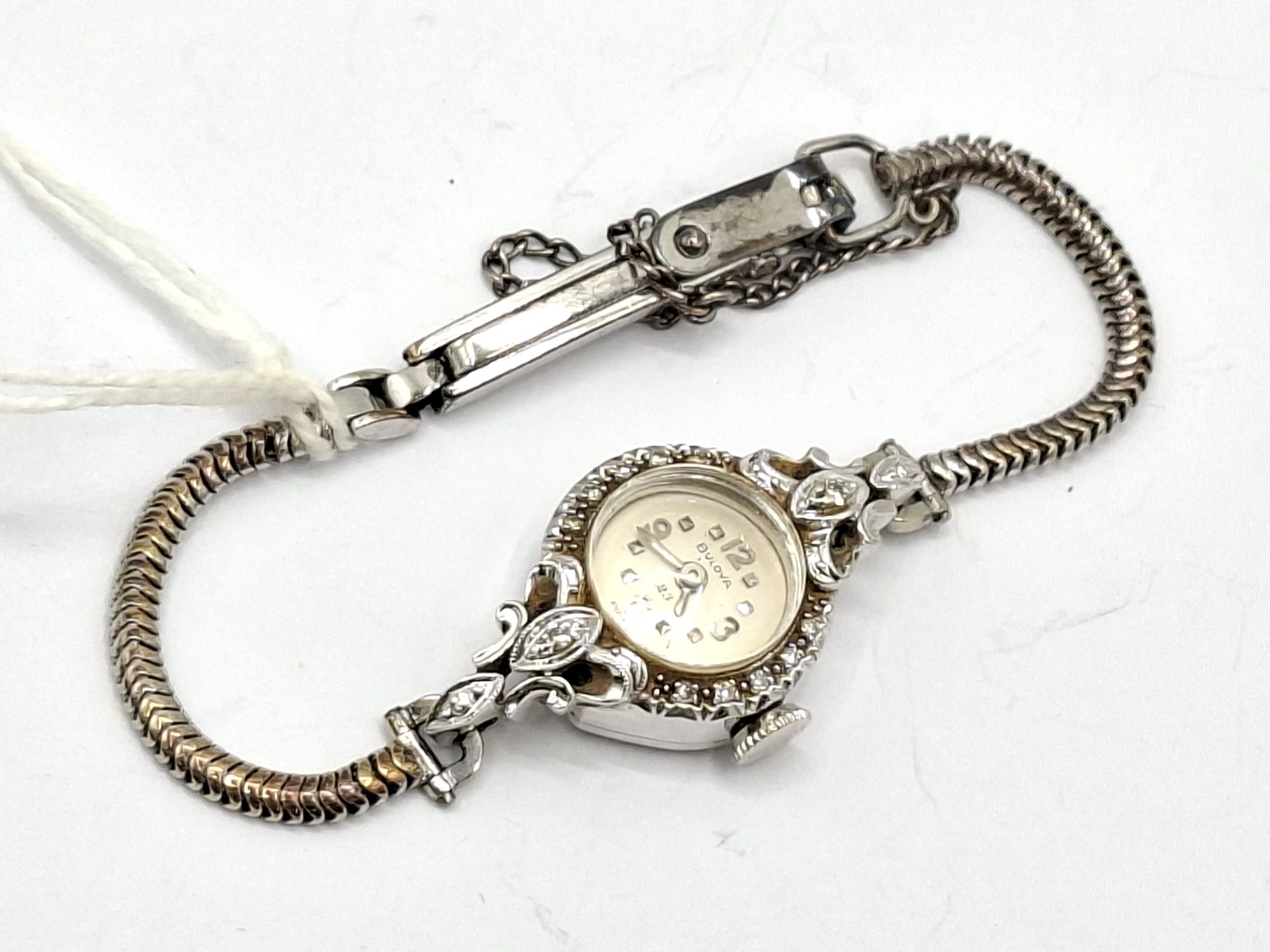 Bulova 14ct White Gold Cased Wrist Watch