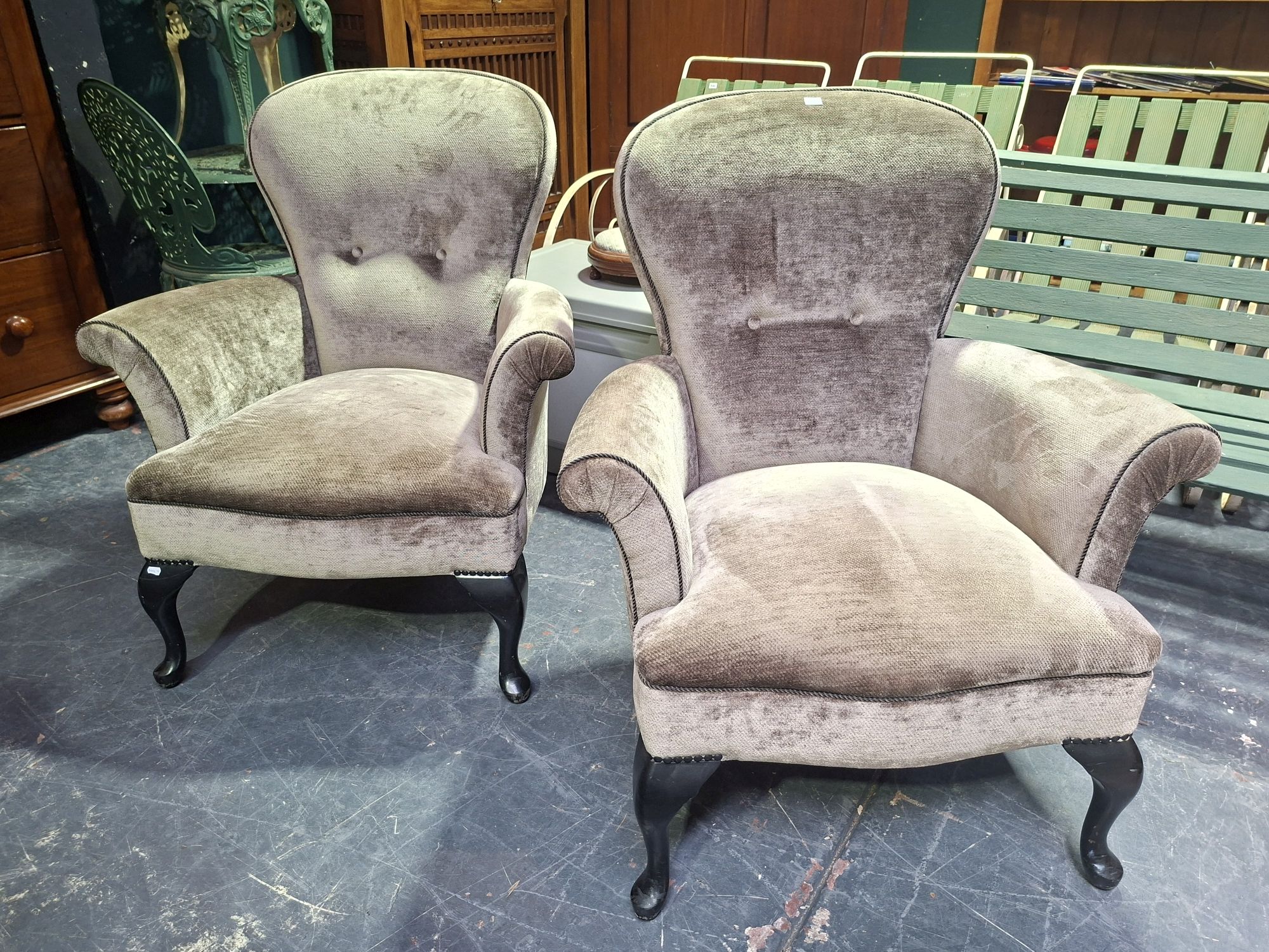 Pair Of Upholstered Armchairs
