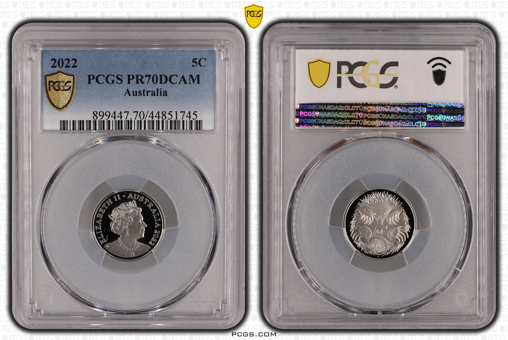 Elizabeth II, Five Cent, 2022, PCGS PR70DCAM