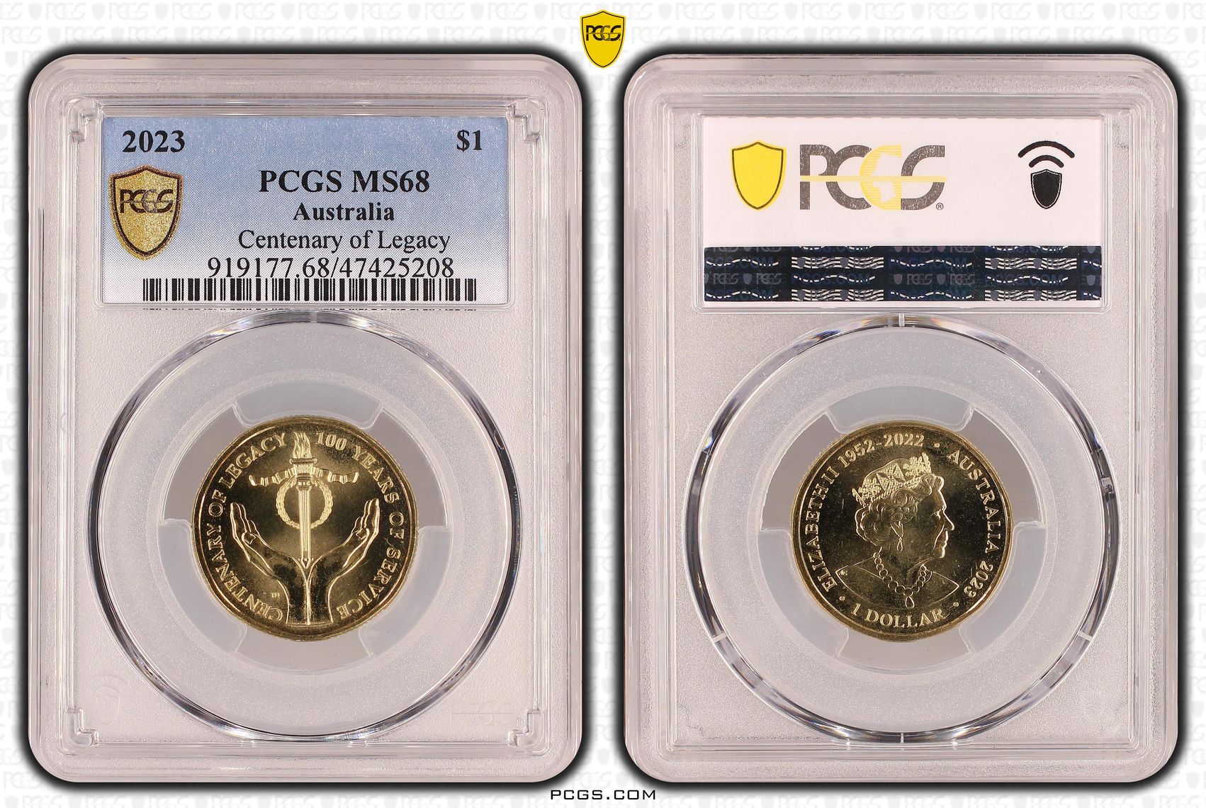Centenary of Legacy, One Dollar, 2023, PCGS MS 68
