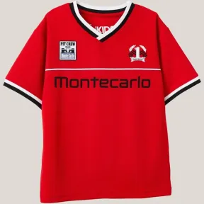 Cotton On Kids Pit Stop Short Sleeve Collar Tee Varsity Red/Montecarlo Size 4 boys |