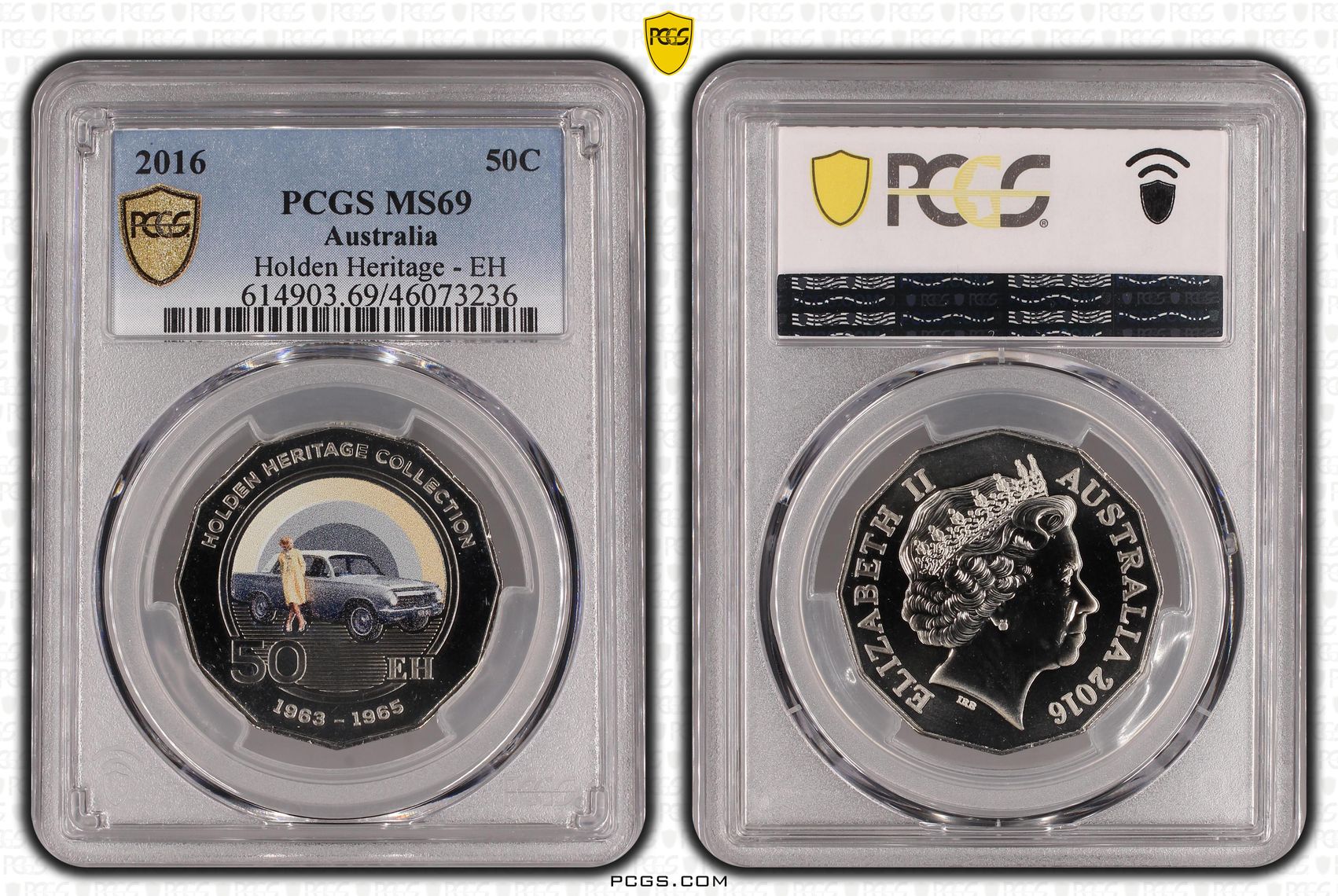 2016 Australia Fifty Cent, 50c Holden Heritage - EH PCGS - MS69 -236