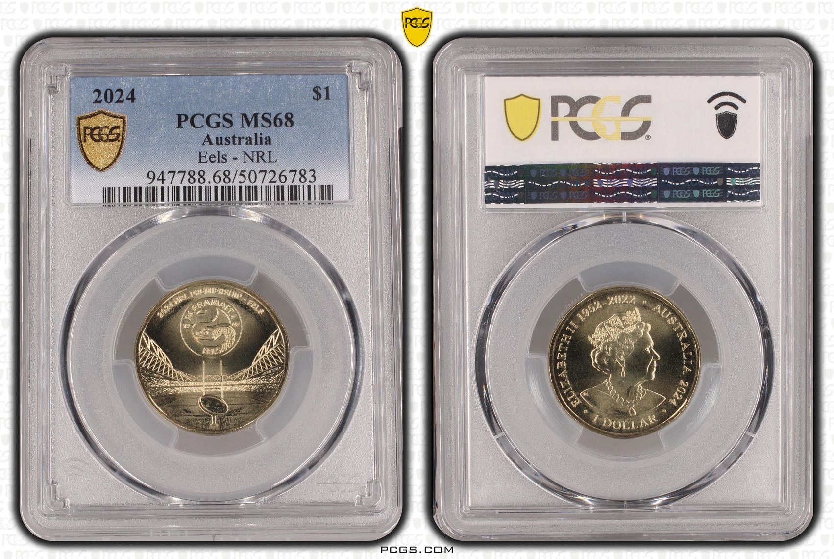 Eels - NRL , One Dollar, 2024, PCGS MS68