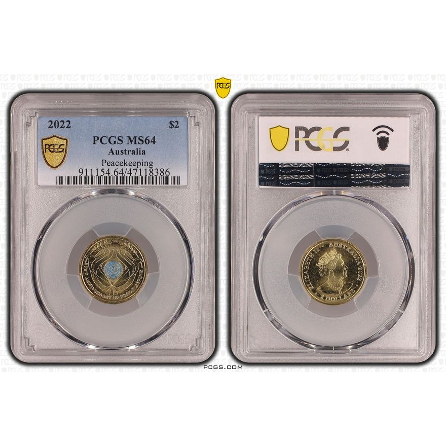 Elizabeth II, Peacekeeping, Two Dollar, 2022, PCGS MS64