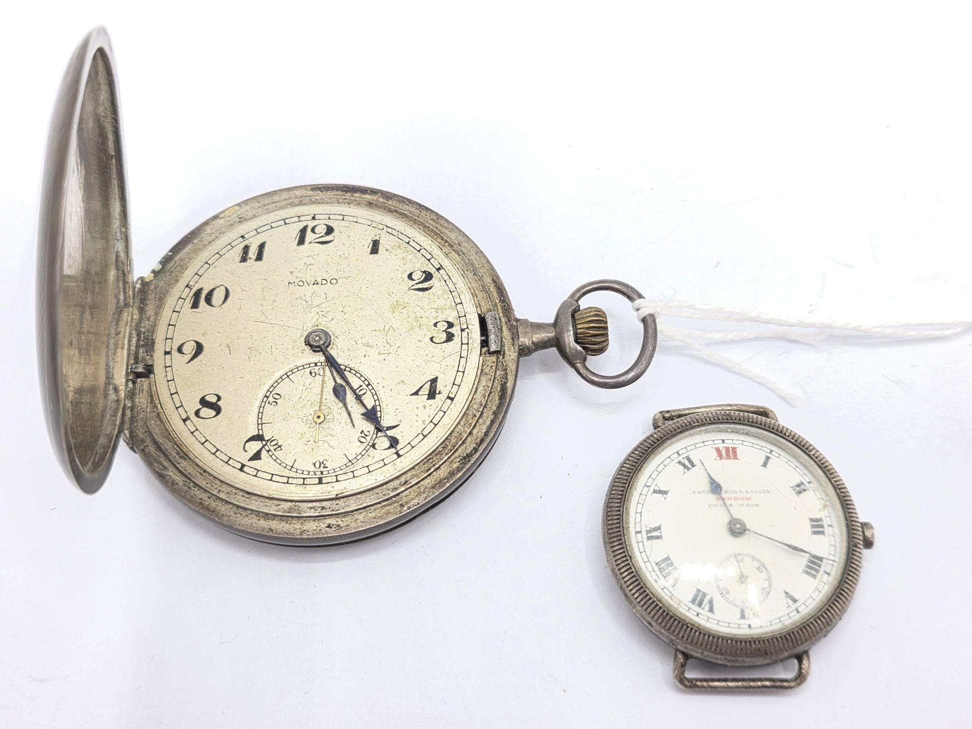 13 · TWO SILVER POCKET WATCHES
