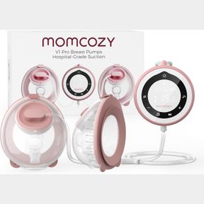 MOMCOZY BREAST PUMP V1 PRO HOSPITAL-GRADE, UPGRADED ELECTRIC PUMP WITH 3 FINE-TUNED RHYTHMS, HANDS-FREE & PORTABLE WEARABLE PUMP,