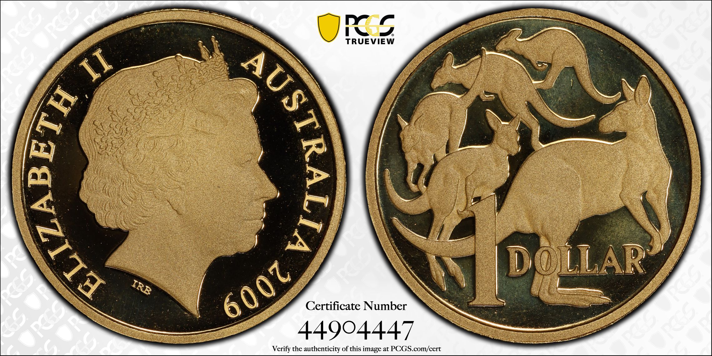 383 · 2009 Australia One Dollar, $1 PCGS - PR70DCAM POP 3/0 -447
