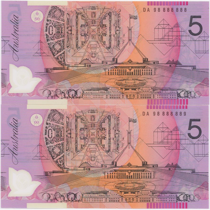 Macfarlane/Evans, Five Dollars, 1998,  UNC