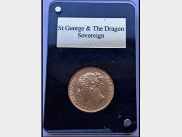 1876 VICTORIA YOUNG HEAD LONDON MINT GEORGE & DRAGON GOLD SOVEREIGN