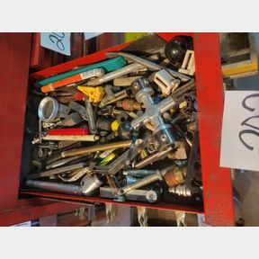 Misc. tools including taps, feeler gauges and other