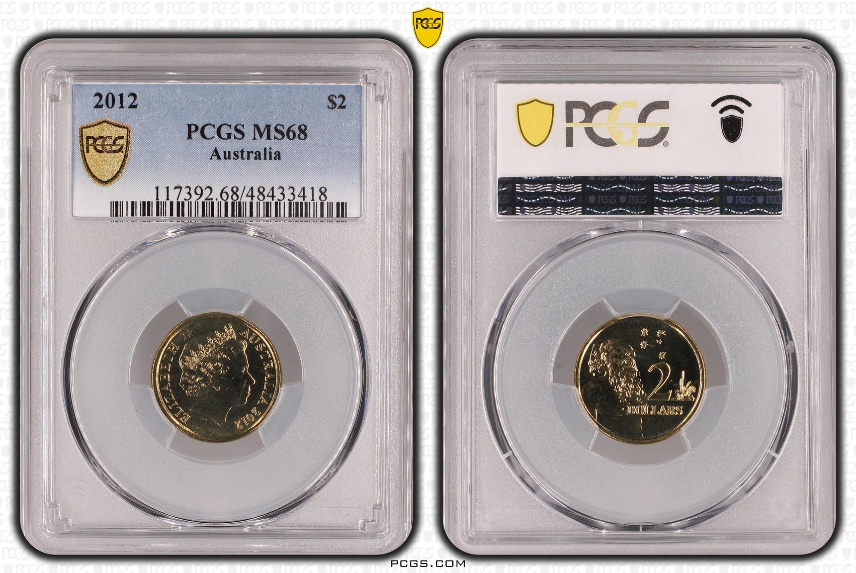 Elizabeth II, POP 4/0, Two Dollar, 2012, PCGS MS68