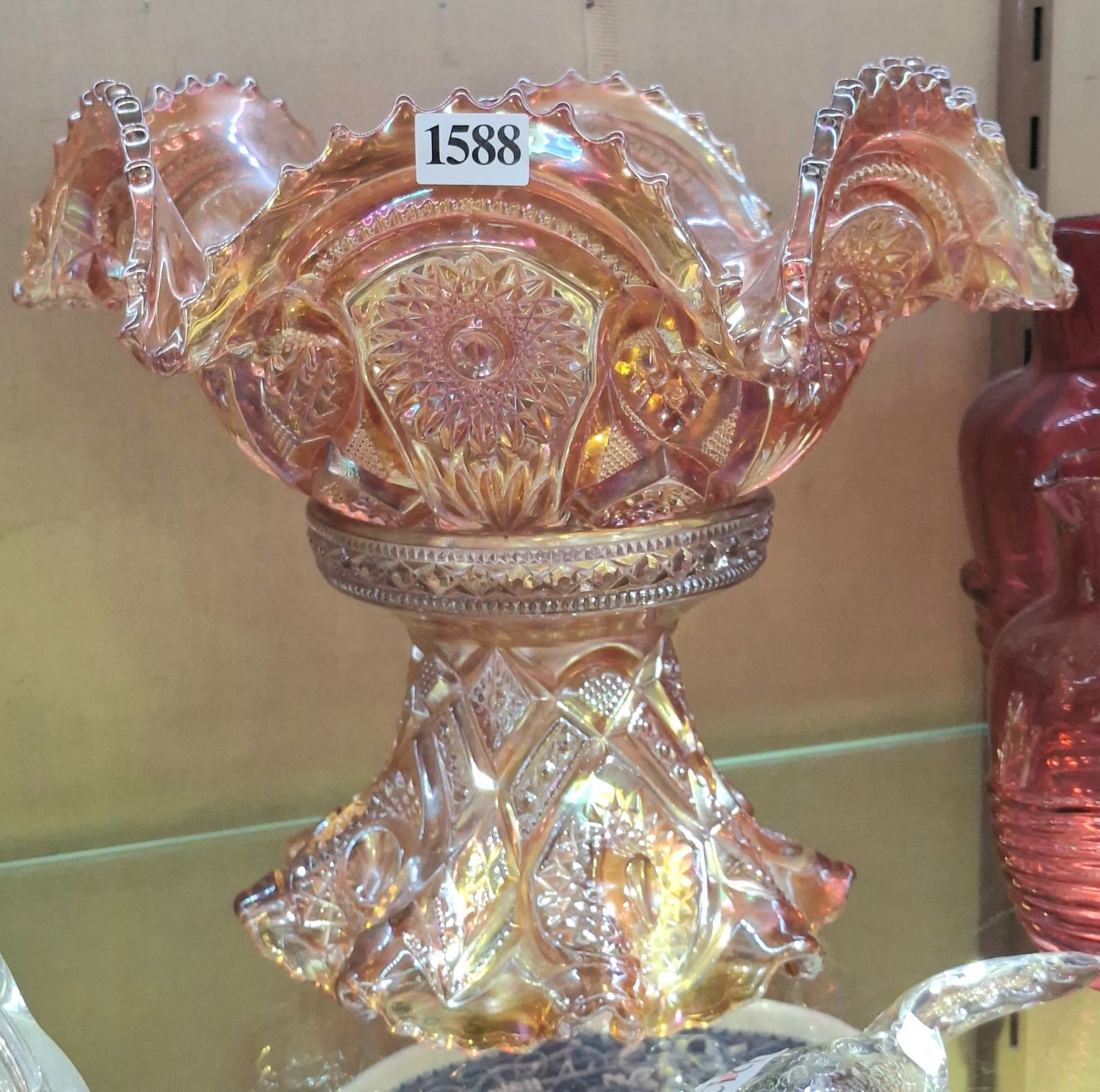 Marigold Carnival Glass Bowl